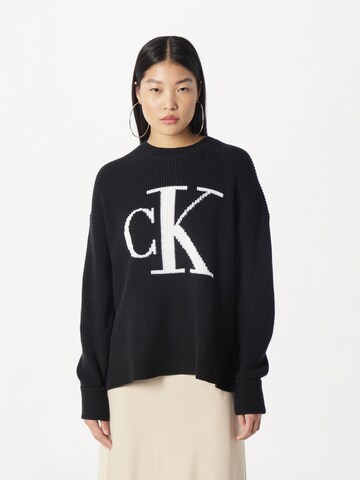 Calvin Klein Jeans Pullover in Schwarz: predná strana