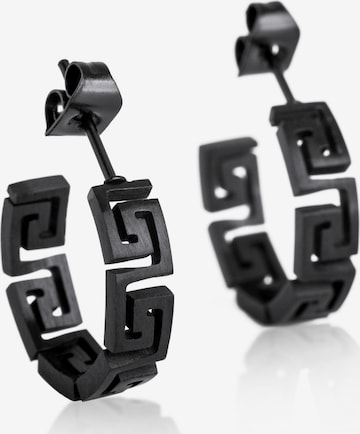 Akitsune Ohrringe 'Argius' in Schwarz: Vorderseite