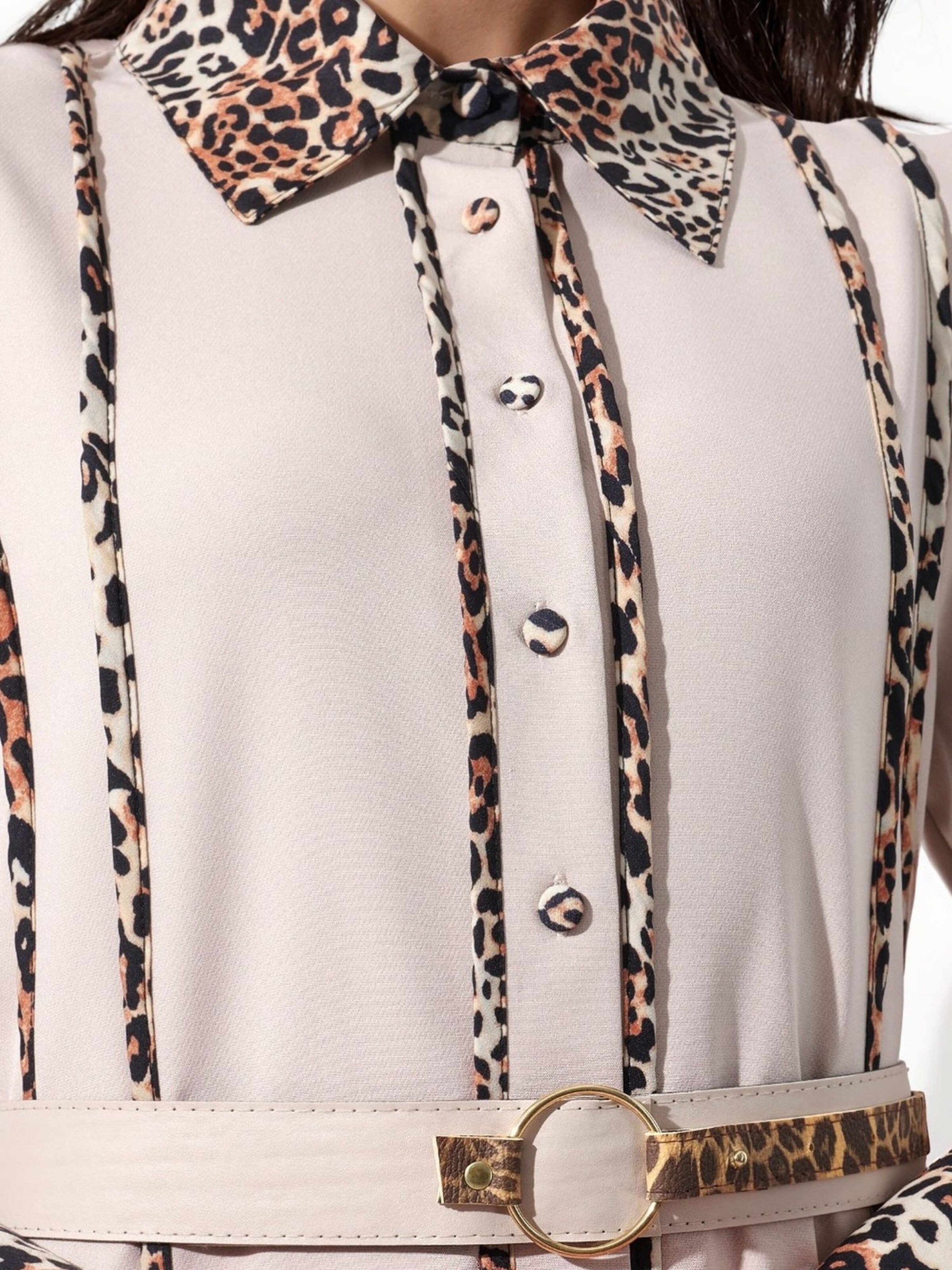 MSN Collection Kleid in Beige