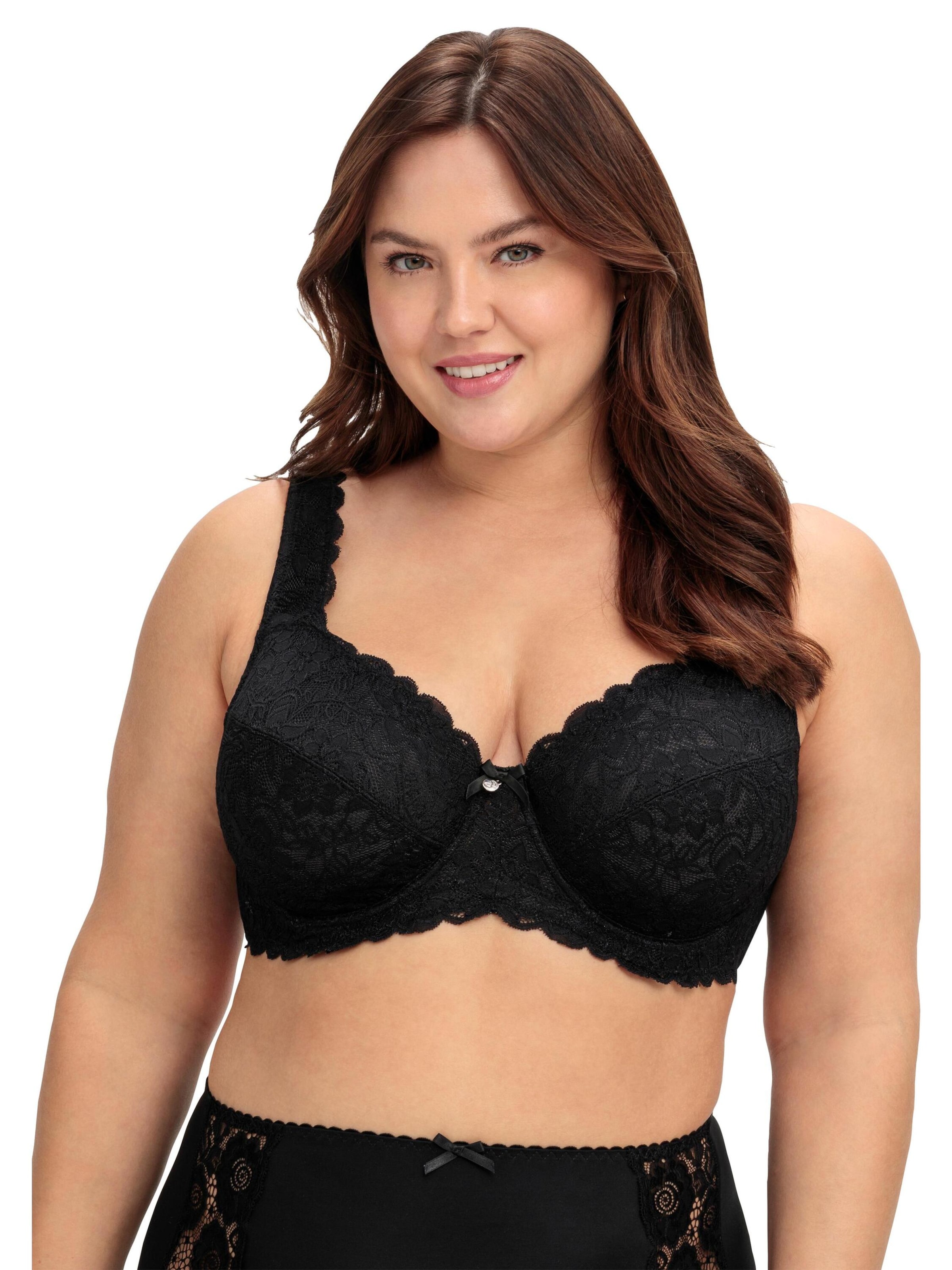 SHEEGO Бюстье Бюстгальтер в Черный: спереди