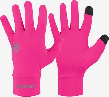 Proviz Full Finger Gloves 'Classic' in Pink: front