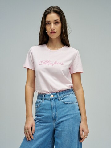 T-shirt Salsa Jeans en rose : devant