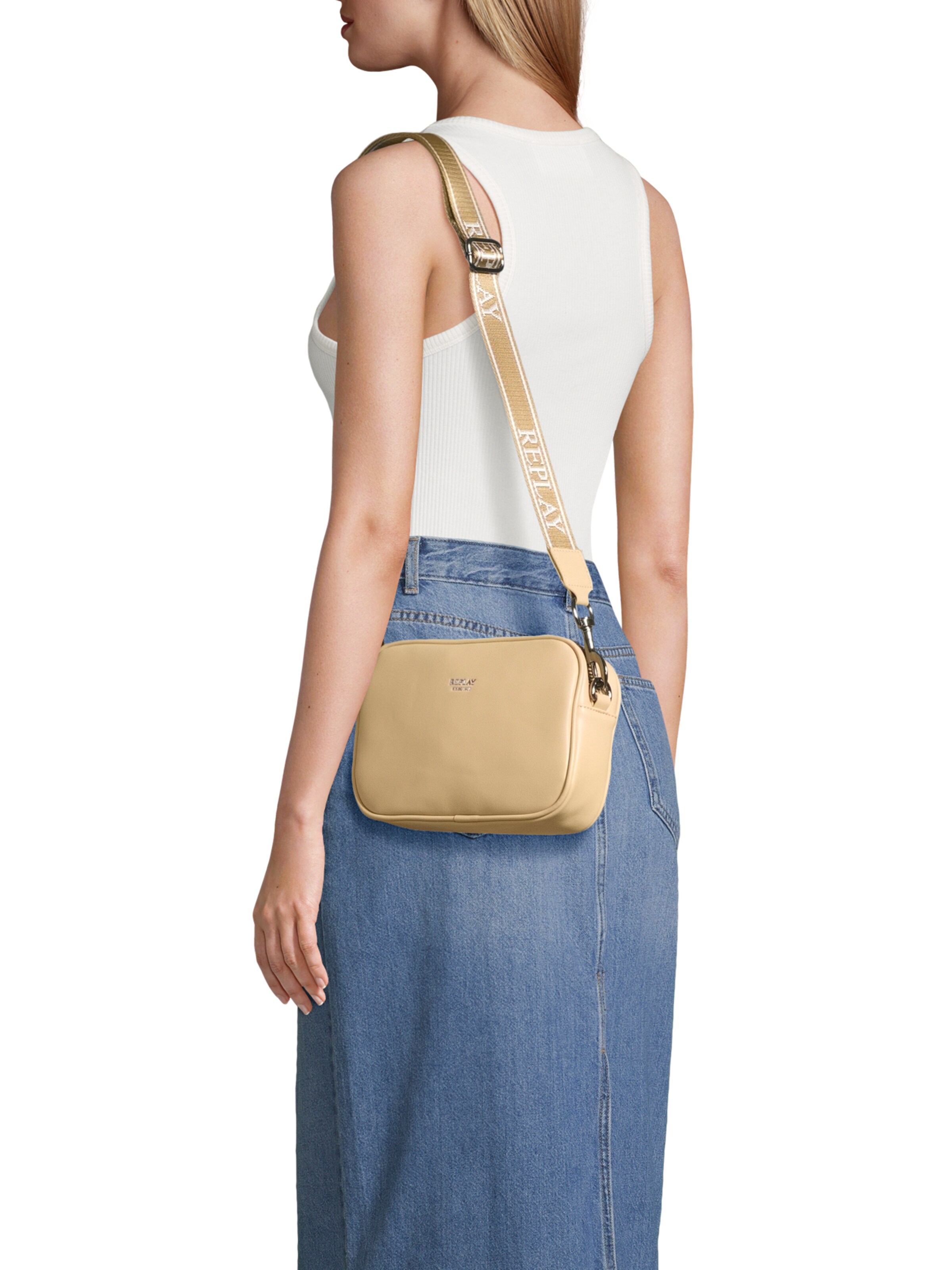 REPLAY Olkalaukku värissä ruskea: etupuoli