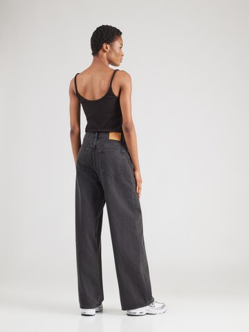 Calvin Klein JeansWide Leg/ Široke nogavice Traperice - crna boja