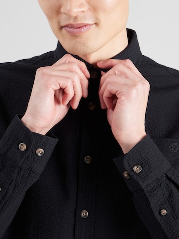 INDICODE JEANS Regular Fit Hemd 'Caix' in Schwarz