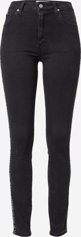 Skinny Jeans de la Calvin Klein Jeans pe negru: față