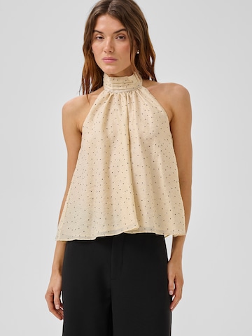 My Essential Wardrobe Top 'MWHally' in Beige: voorkant