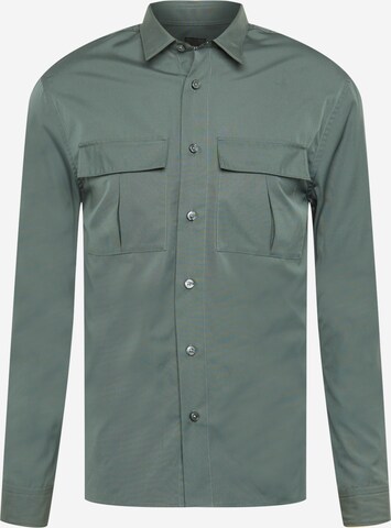 BOSS Regular fit Button Up Shirt 'Niceto' in Green: front