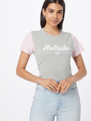 T-shirt HOLLISTER en gris : devant