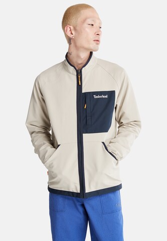 TIMBERLAND Fleece jas in Wit: voorkant