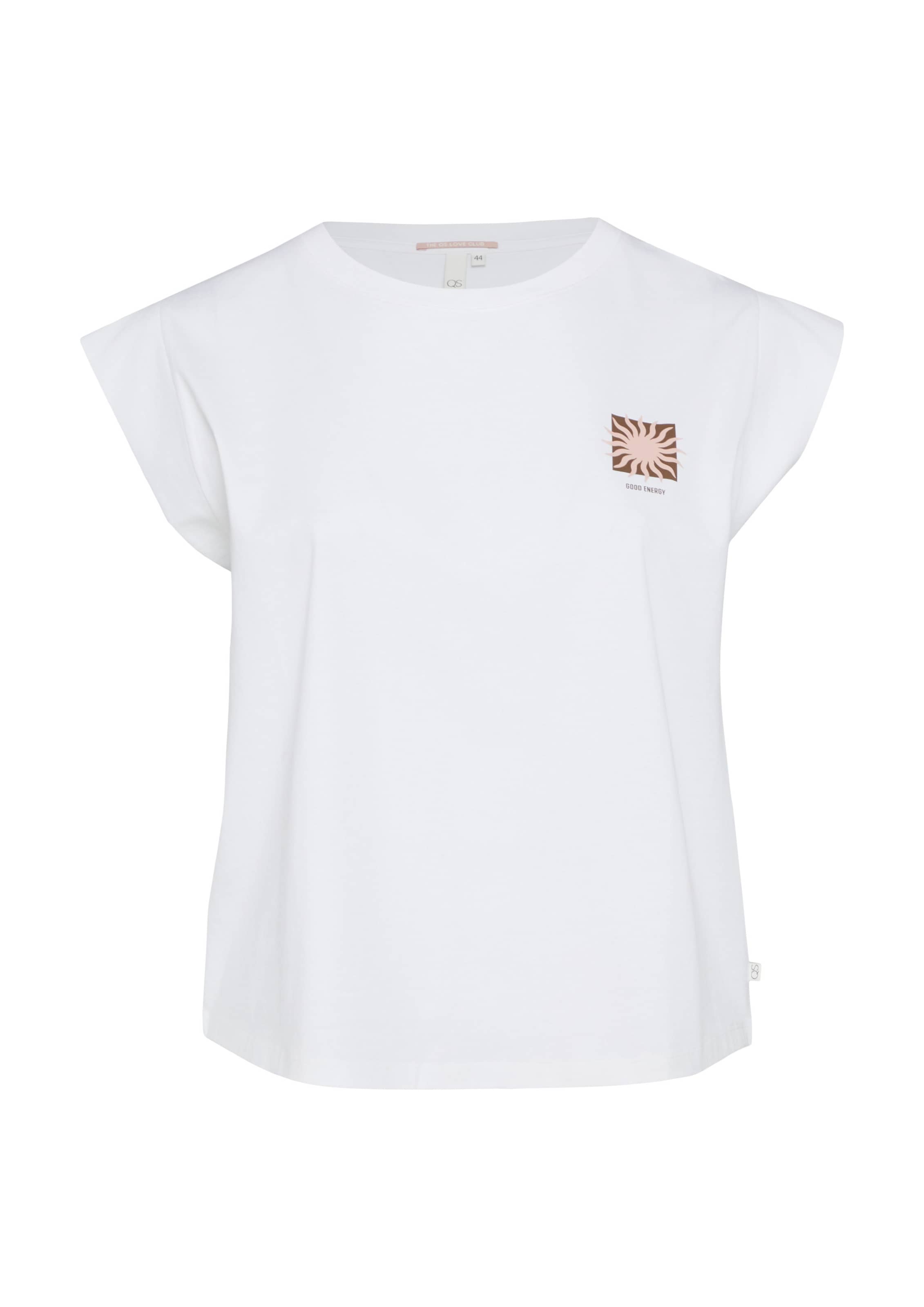 T-shirt QS en blanc : devant