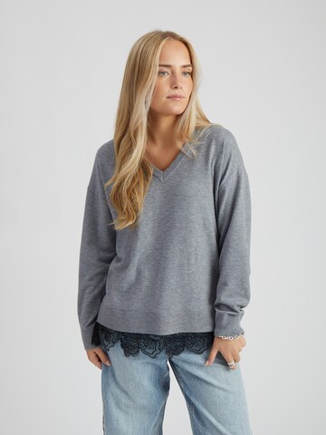 Peppercorn - Top 'Tracie' en gris: frente