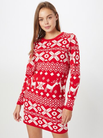 JDY Knitted dress 'Mika' in Red: front