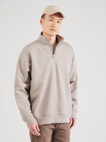 Sweat-shirt TOPMAN en gris : devant
