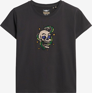 T-shirt 'Tattoo' Superdry en gris : devant