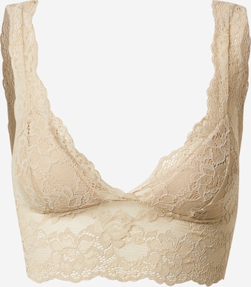 Soutien-gorge 'Lina' PIECES en beige : devant