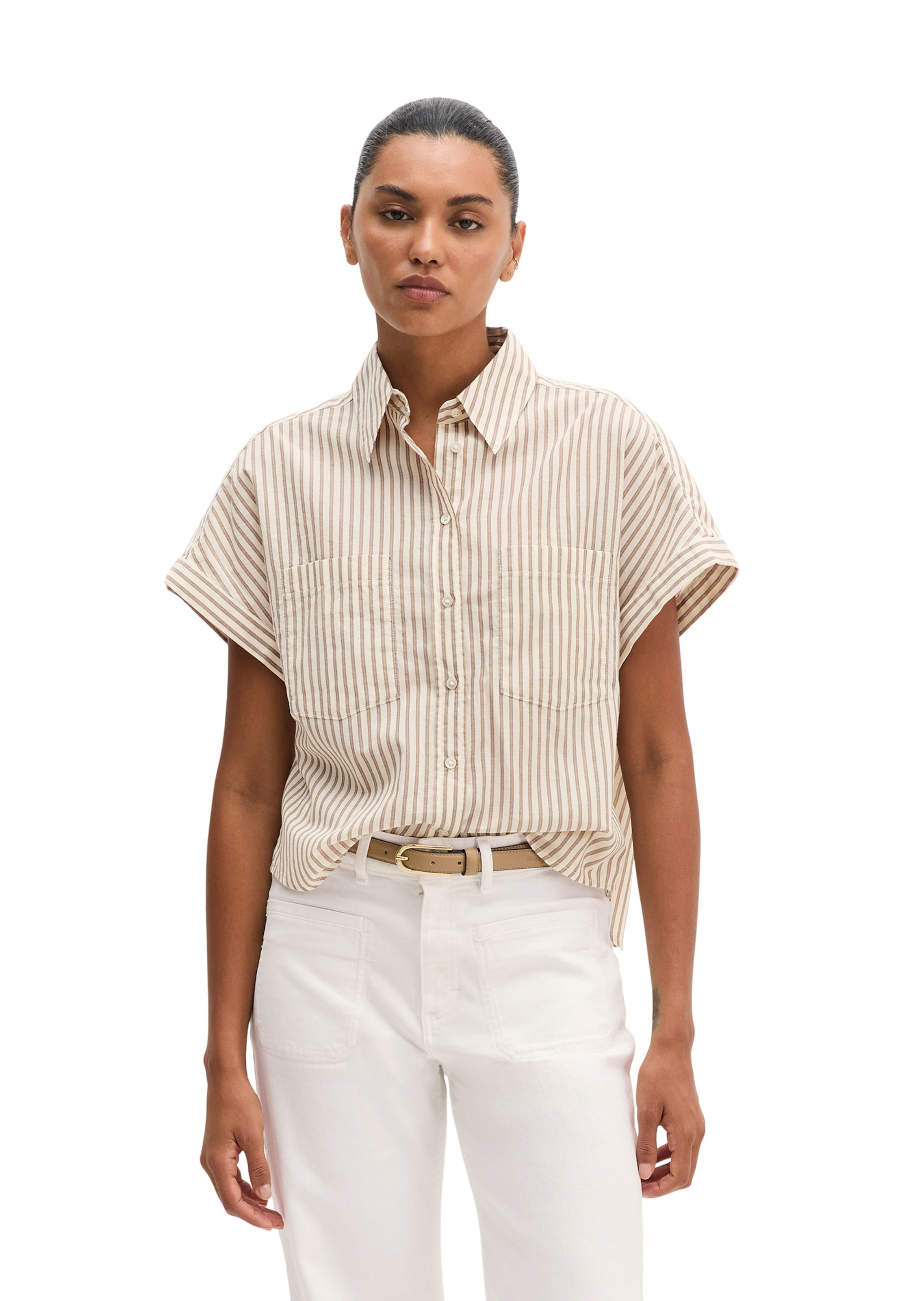 Marc O'Polo Blouse in Beige: front