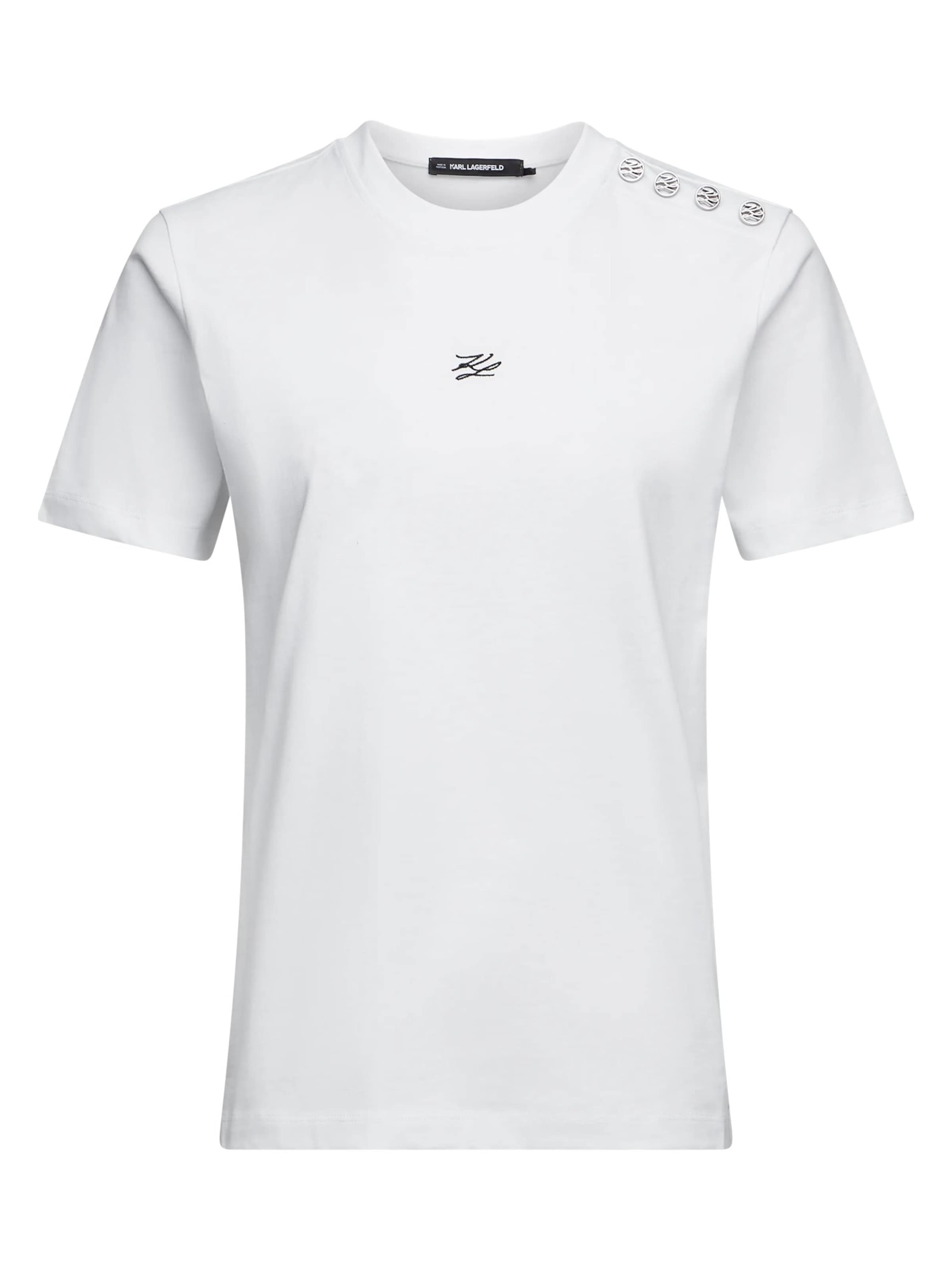Karl Lagerfeld T-Shirt 'Autograph' in Weiß: Vorderseite