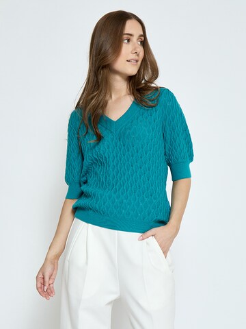 Peppercorn Trui 'Rosalia' in Blauw: voorkant