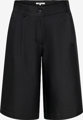 ONLY Wide Leg Bukser med lægfolder 'ONLLinda' i sort: forside