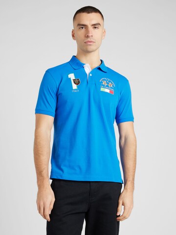 La Martina - Camisa em azul: frente