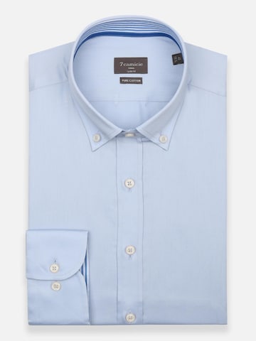 Camicia business 'Leonardo' di 7Camicie in blu: frontale
