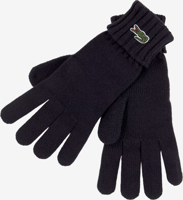 LACOSTE - Guantes con dedos en azul