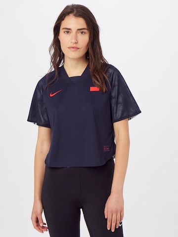 T-shirt fonctionnel NIKE en bleu : devant