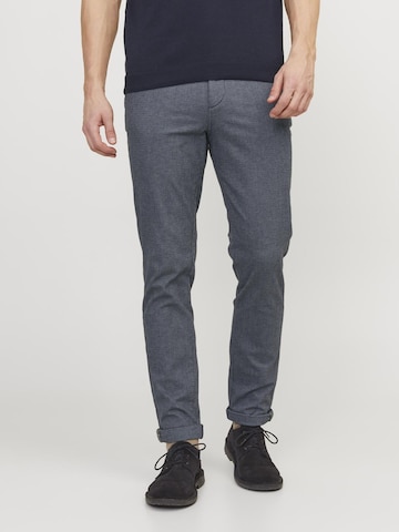 JACK & JONES Slimfit Chinobyxa 'JPSTMarco JJFury' i blå: framsida