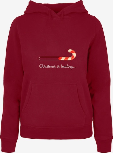 Merchcode Sweatshirt 'Christmas Loading' in rot / burgunder / weiß, Produktansicht