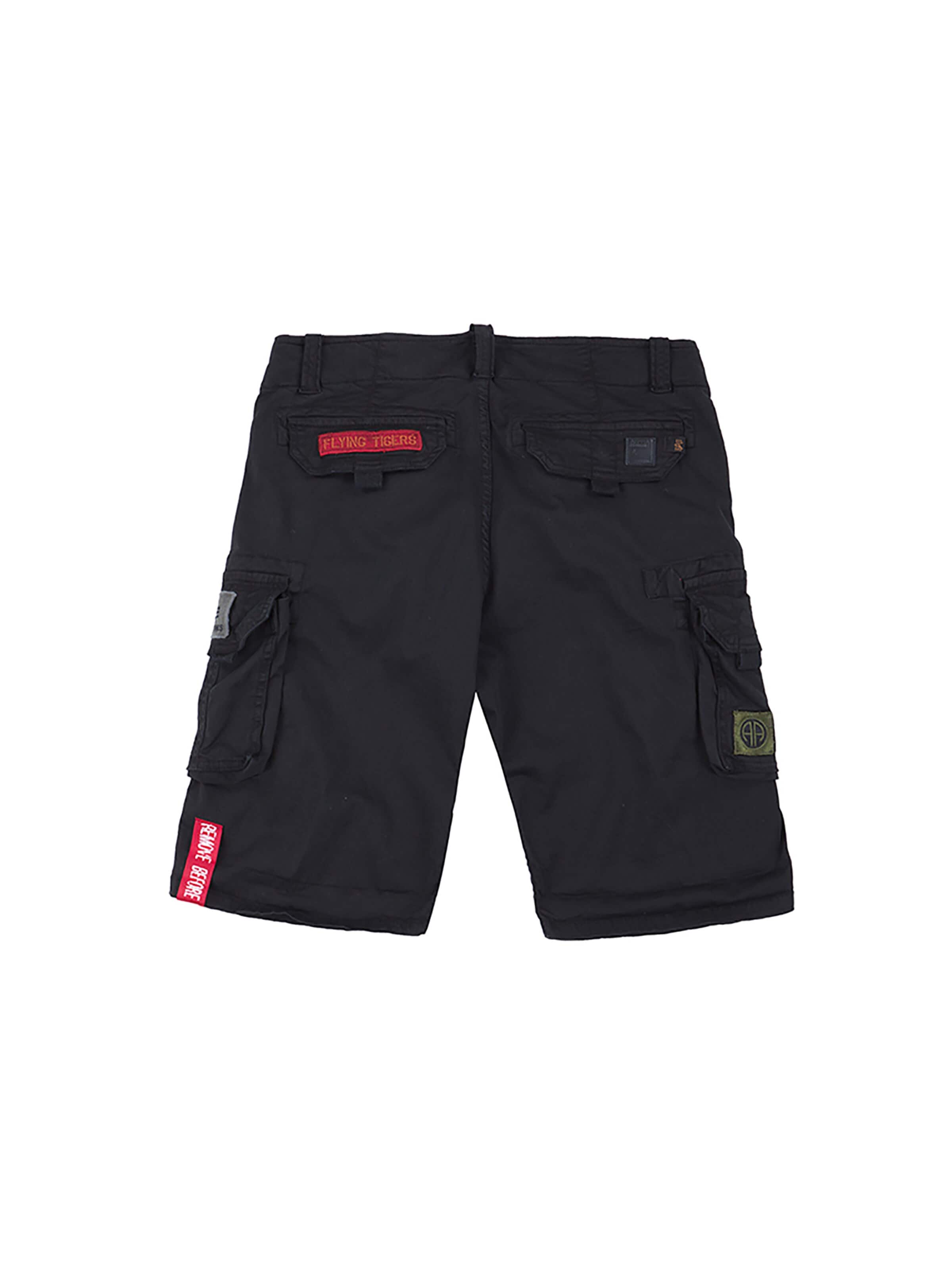 ALPHA INDUSTRIES Slimfit Cargobukser i sort