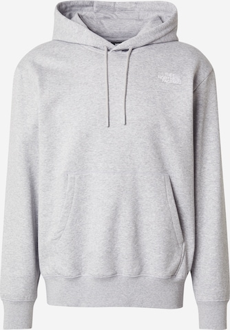 Sweat-shirt 'ESSENTIAL' THE NORTH FACE en gris : devant