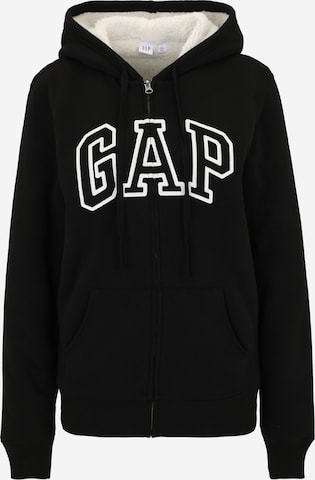 Gap Tall Кофта на молнии 'HERITAGE' в Черный: спереди