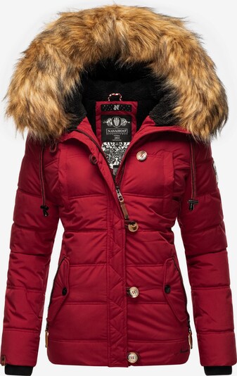 NAVAHOO Winterjacke 'Zoja' in hellbraun / rot, Produktansicht