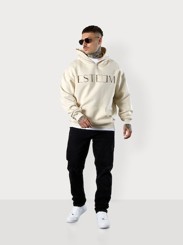 ESTEEM Sweatshirt 'Lettering' in Beige
