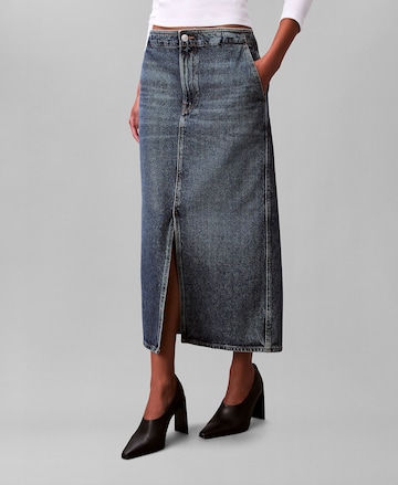 Jupe Calvin Klein Jeans en bleu : devant