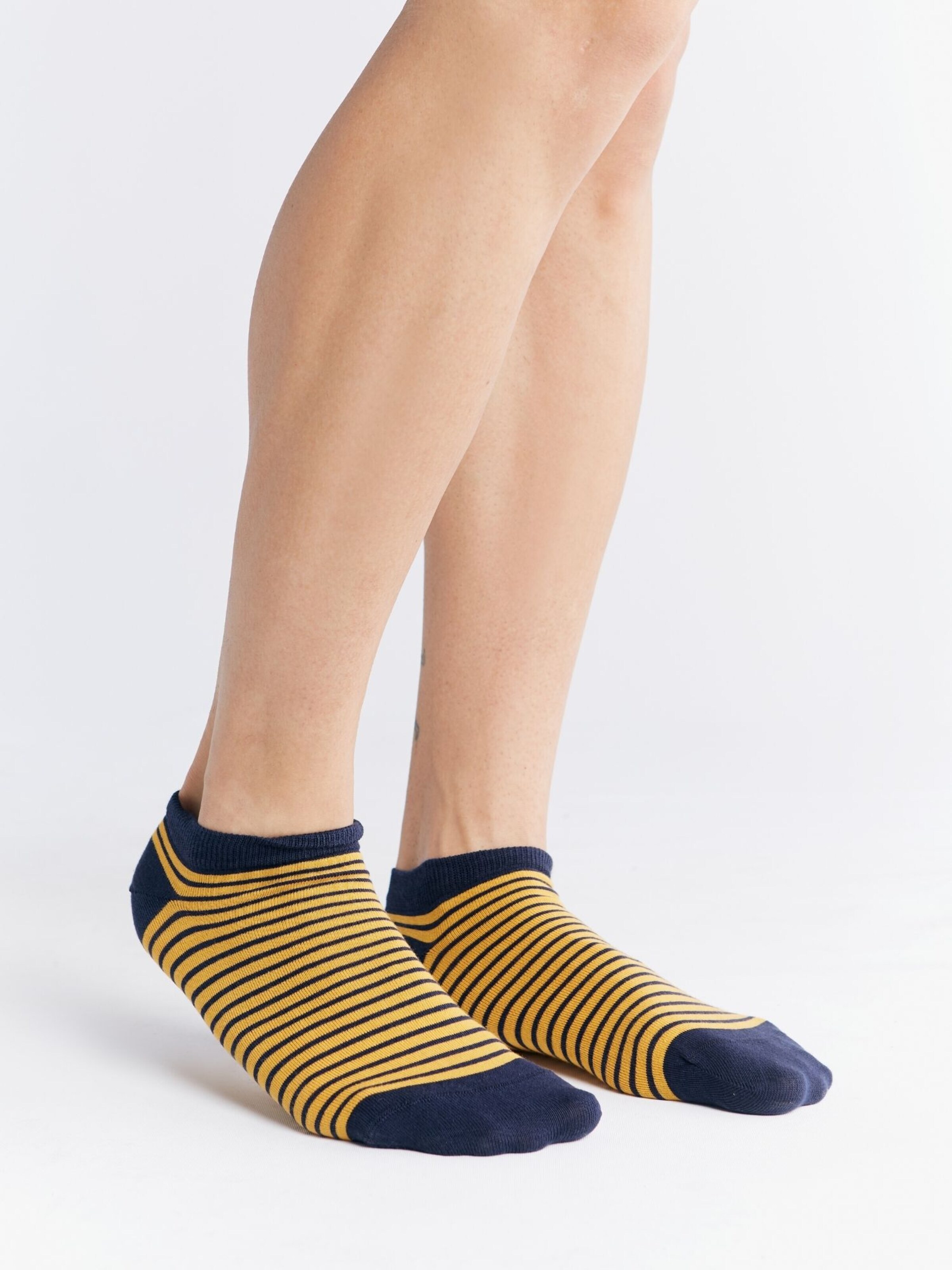Albero Natur Socks 'Bio-Baumwoll-Sneakersocken Unisex - 2er Pack' in Yellow