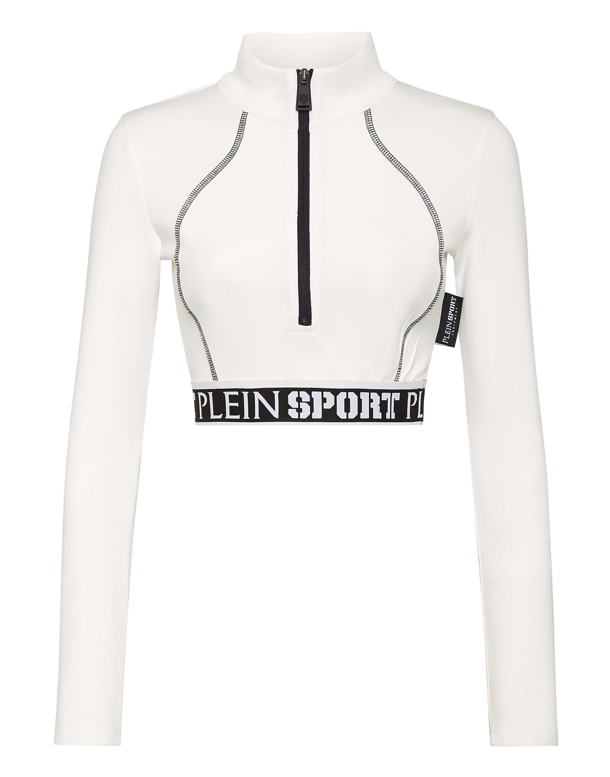 Plein Sport - Top deportivo en blanco: frente