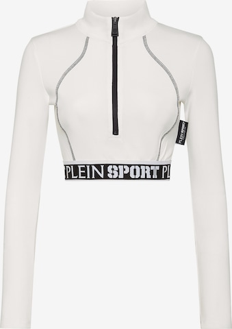 Top sportivo di Plein Sport in bianco: frontale