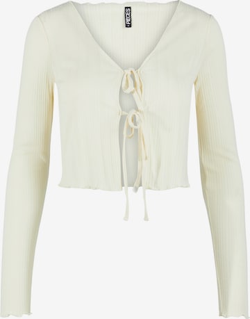 PIECES Knit Cardigan 'Theia' in Beige: front