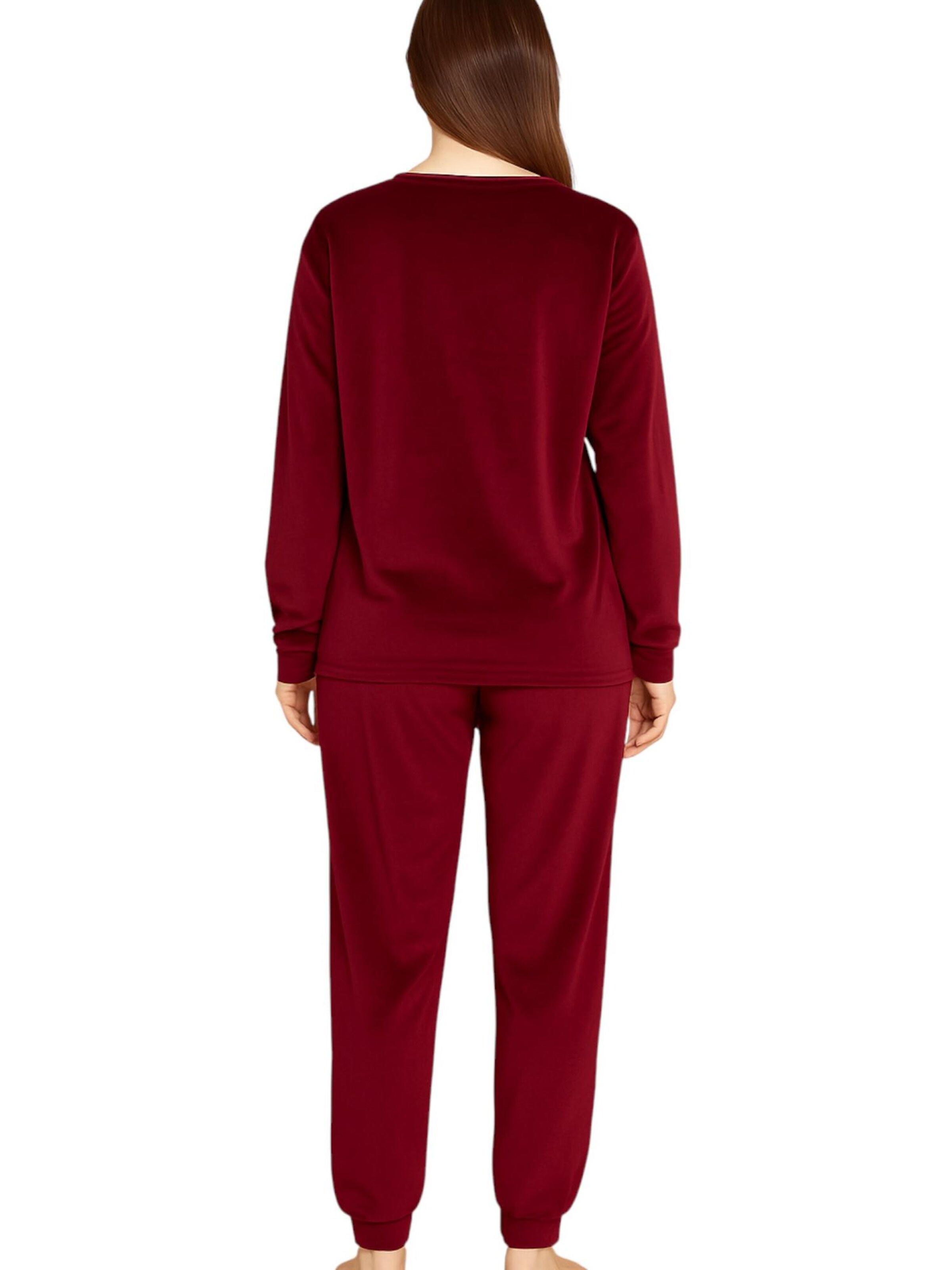 Pyjama 'VelvetDream' fashionshowcase en rouge