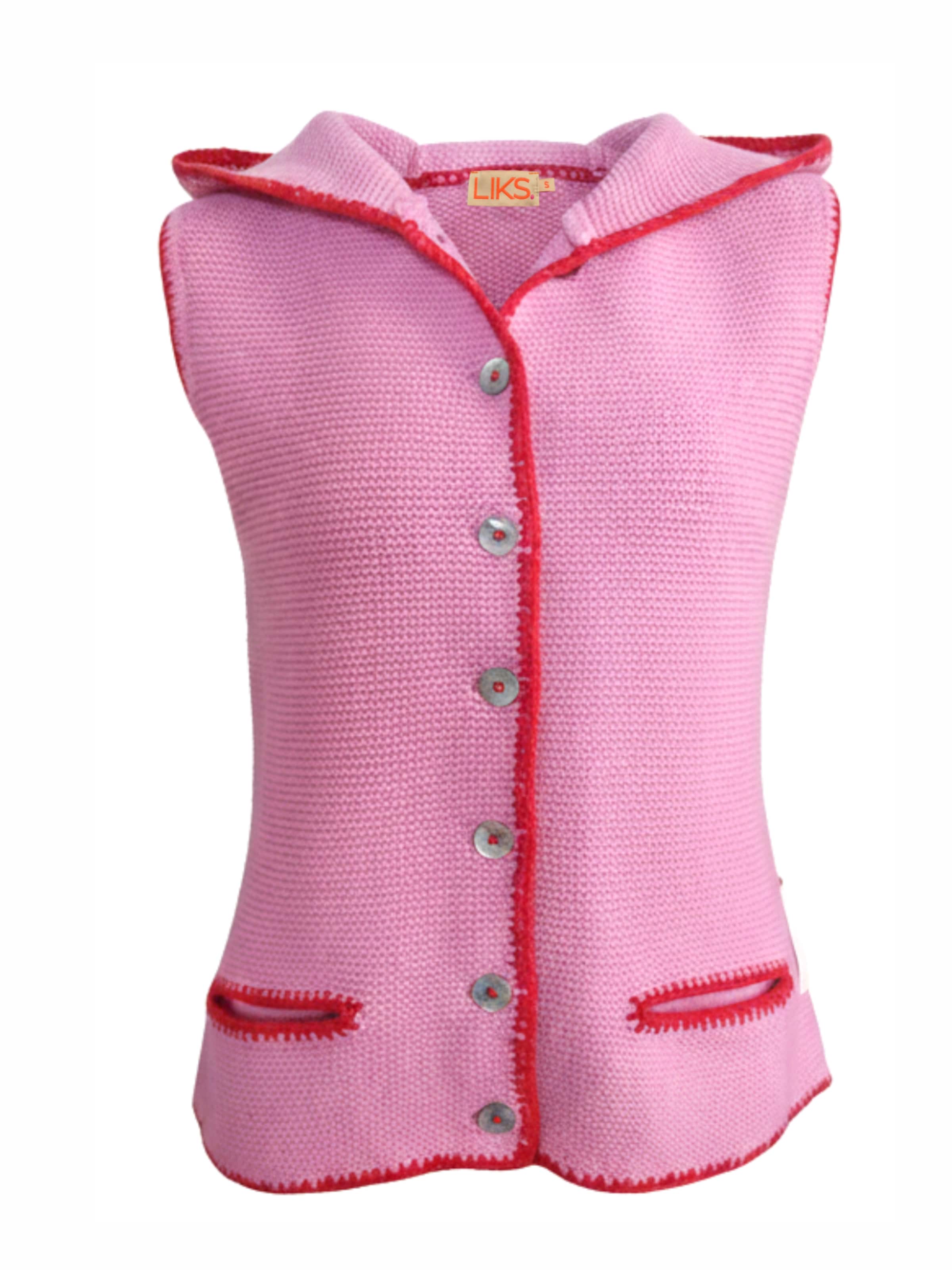 LIKS. Munich Strickjacke in Pink: Vorderseite
