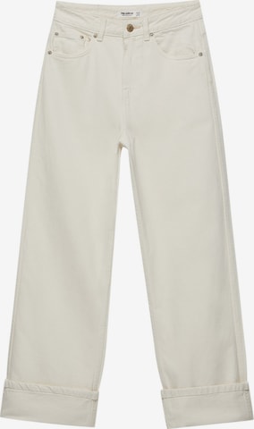 Pull&Bear Loose fit Pants in Beige: front