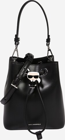Karl Lagerfeld Vrečasta torba | črna barva: sprednja stran
