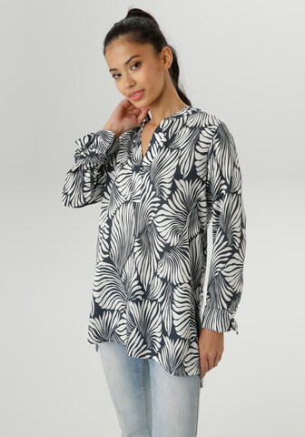 Aniston SELECTED Bluse in Grau: Vorderseite