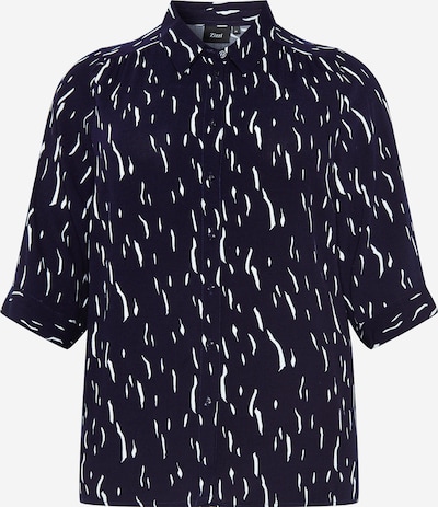 Camicia da donna Zizzi di colore blu notte / bianco, Visualizzazione prodotti