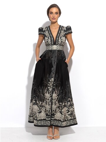 JIORO Summer Dress 'FROZEN LOTUS' in Black