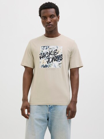 Maglietta 'JJHawaii' di JACK & JONES in beige: frontale