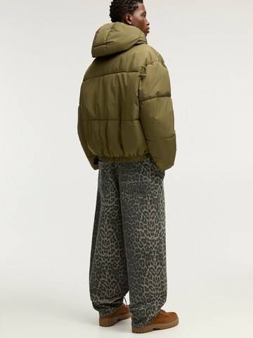 Pull&Bear Winter Jacket in Green