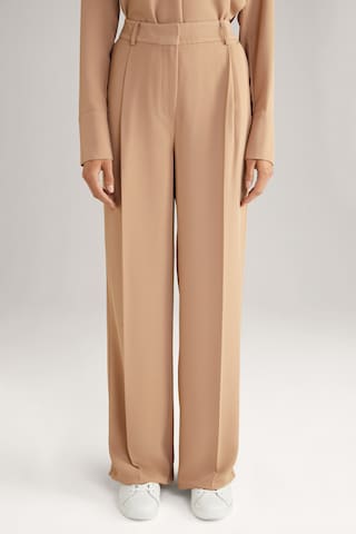 JOOP! Loose fit Pleated Pants in Brown: front